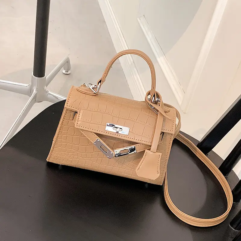 Light Blue Croc Leather Shoulder Bag Women 2023 - Image 2
