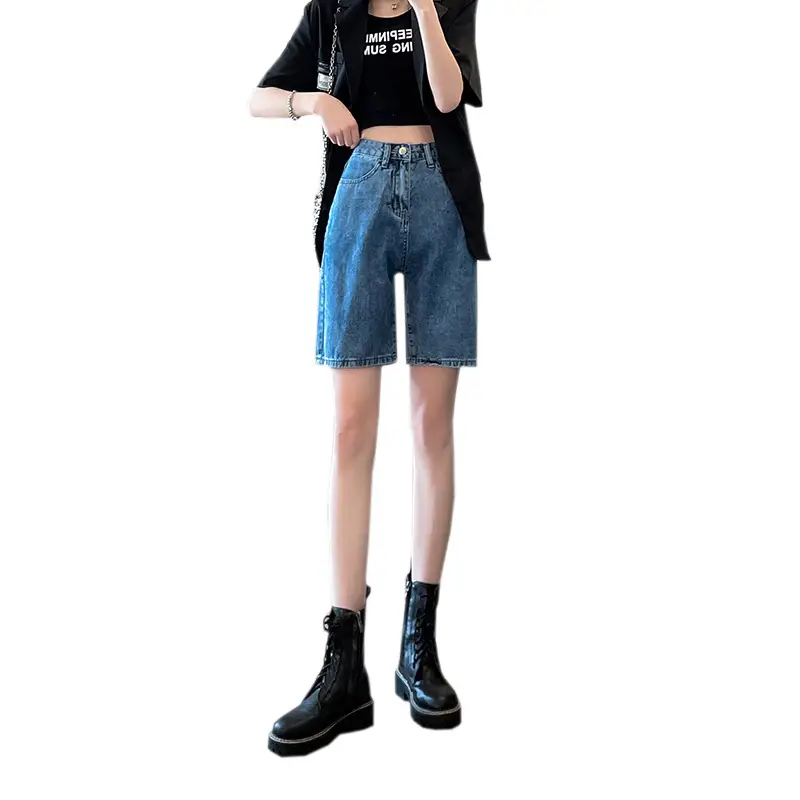 Women Denim High Waist Shorts 2022 Summer - Image 6