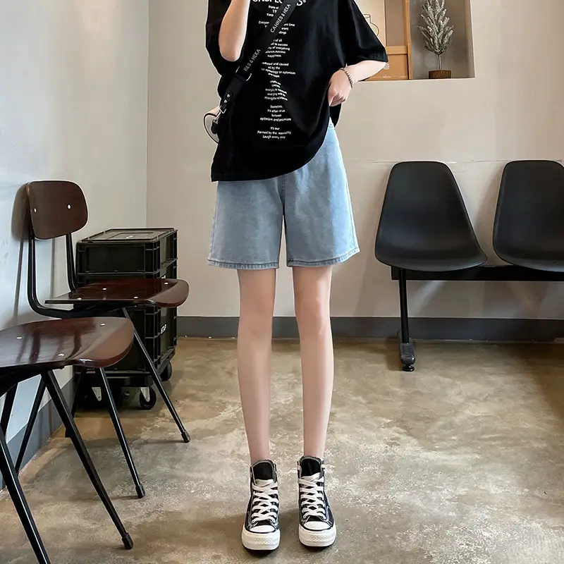 Women Denim High Waist Shorts 2022 Summer - Image 2