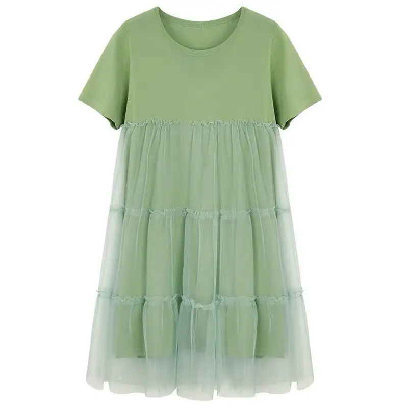 Pregnant Women Green Skirt Dress 2023 Summer - Image 5