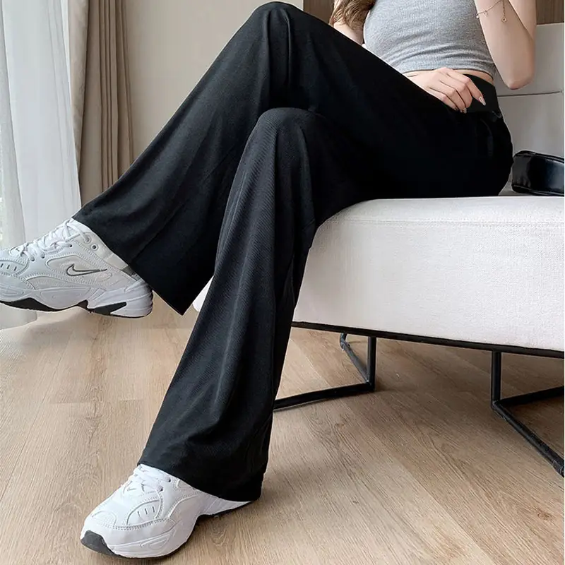 Pregnant Women's Wide Leg Pants Stretch Cropped Loose Summer Wear - Image 7