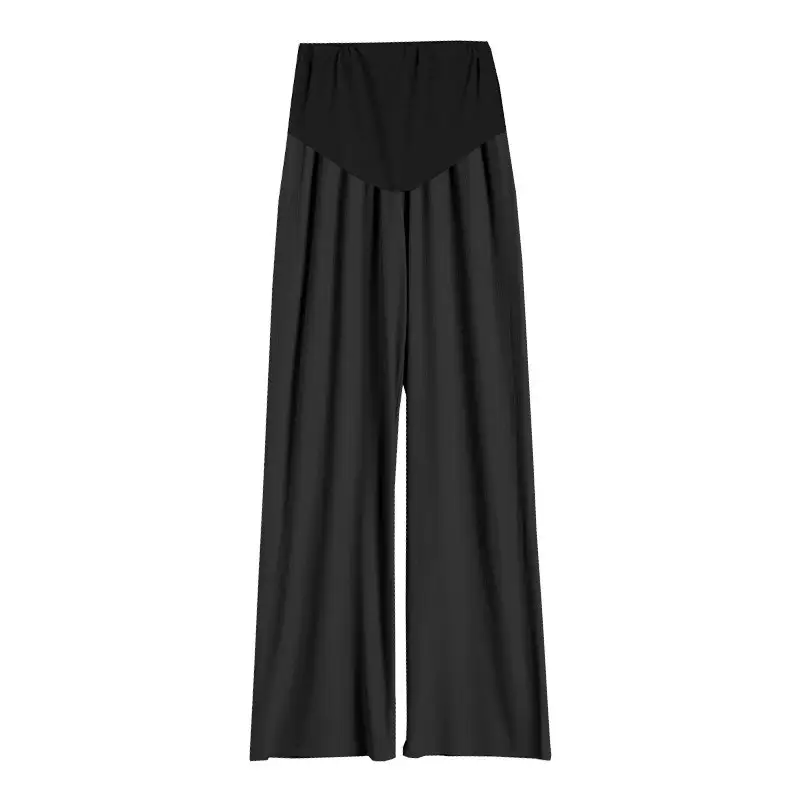 Pregnant Women's Wide Leg Pants Stretch Cropped Loose Summer Wear - Image 8