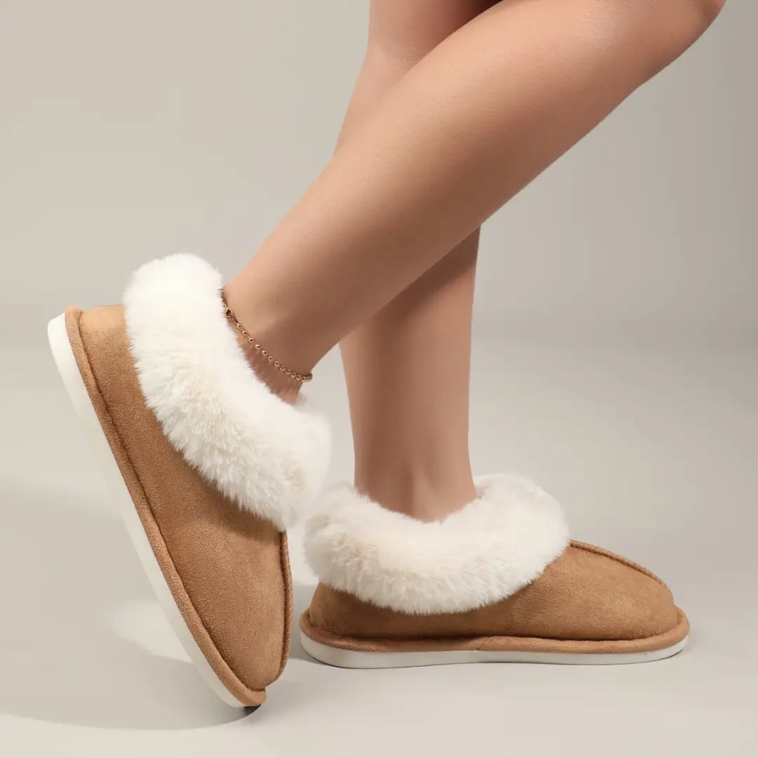 530 Cross-Border E-Commerce Amazon Hair-Catching Mouth Enlarged Home Bag and Men's Indoor and Outdoor Warm Cotton Slippers and Cotton Shoes