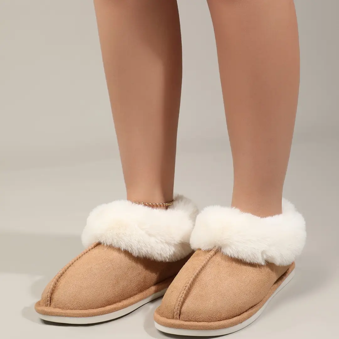 530 Cross-Border E-Commerce Amazon Hair-Catching Mouth Enlarged Home Bag and Men's Indoor and Outdoor Warm Cotton Slippers and Cotton Shoes