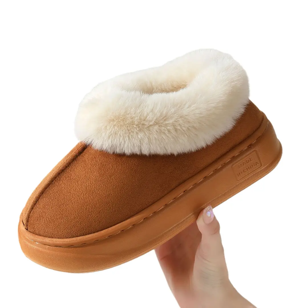 530 Cross-Border E-Commerce Amazon Hair-Catching Mouth Enlarged Home Bag and Men's Indoor and Outdoor Warm Cotton Slippers and Cotton Shoes