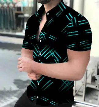 Men Digital Printed Lapp Shirt with Saxel Design - Image 9