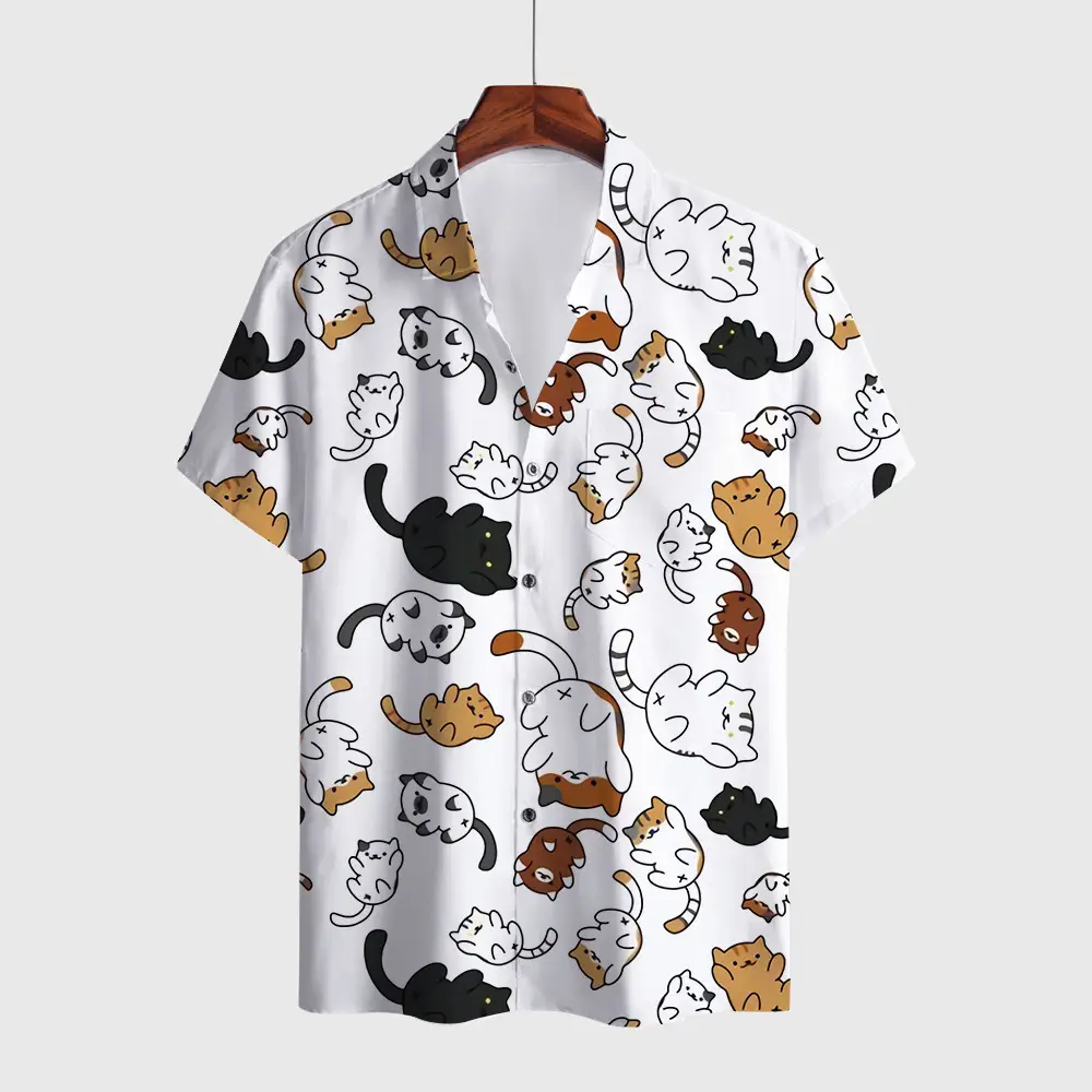 Men Digital Printed Lapp Shirt with Saxel Design - Image 4