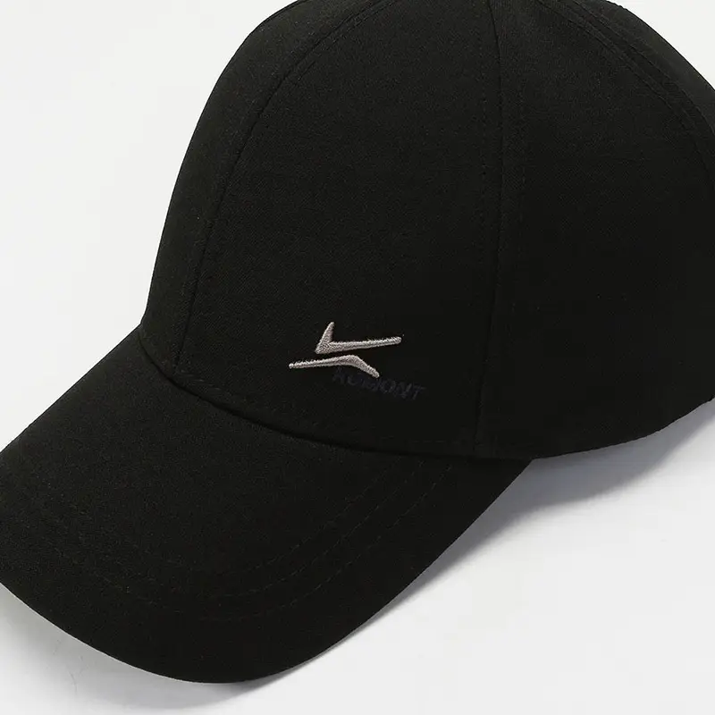 Men's Black Korean Baseball Cap with Gold Buckle - Image 7
