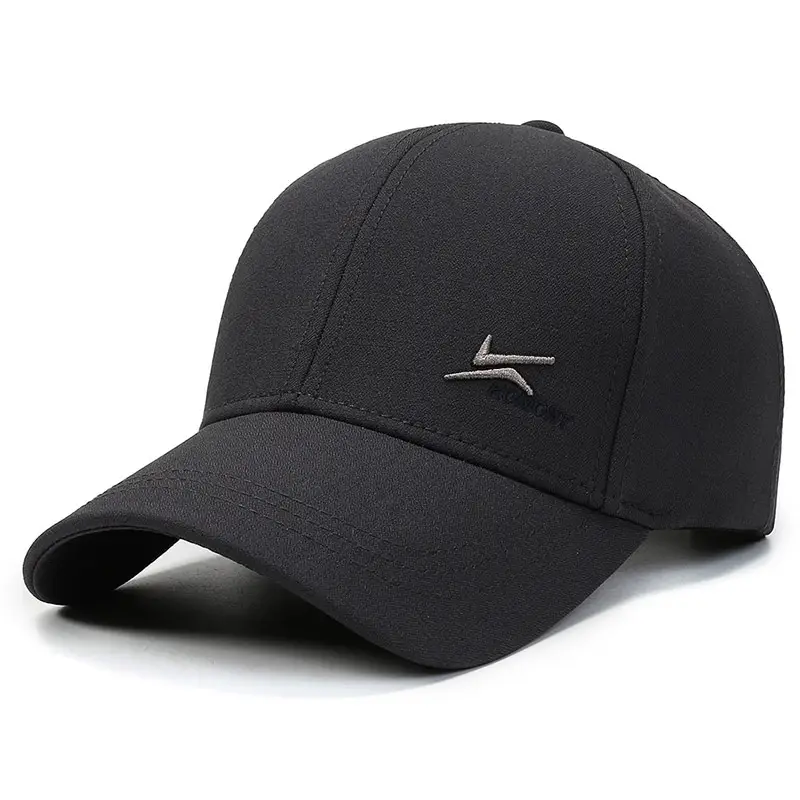 Men's Black Korean Baseball Cap with Gold Buckle - Image 2