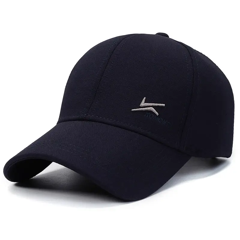 Men's Black Korean Baseball Cap with Gold Buckle - Image 3