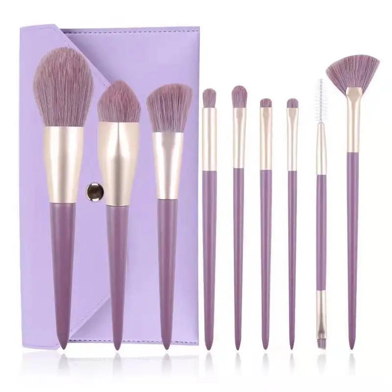 Huayang 9-Piece Makeup Brush Set with Soft Corn Silk Fibrils
