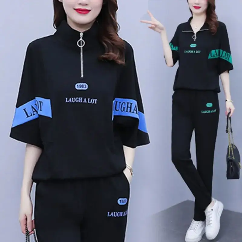 2026 Summer Black Casual Women's 2-Piece Set - Image 4