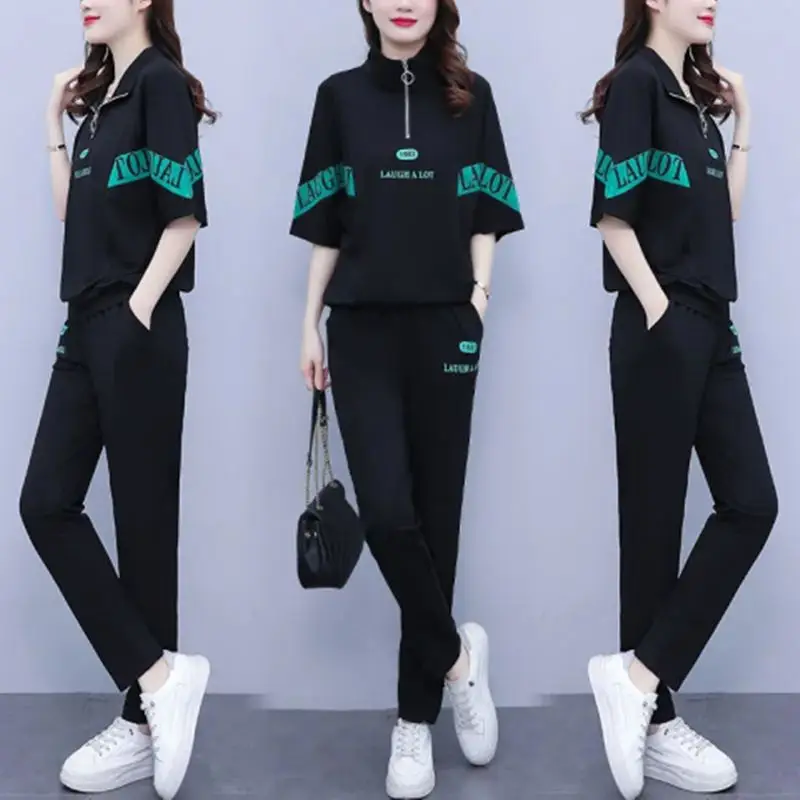 2026 Summer Black Casual Women's 2-Piece Set - Image 5