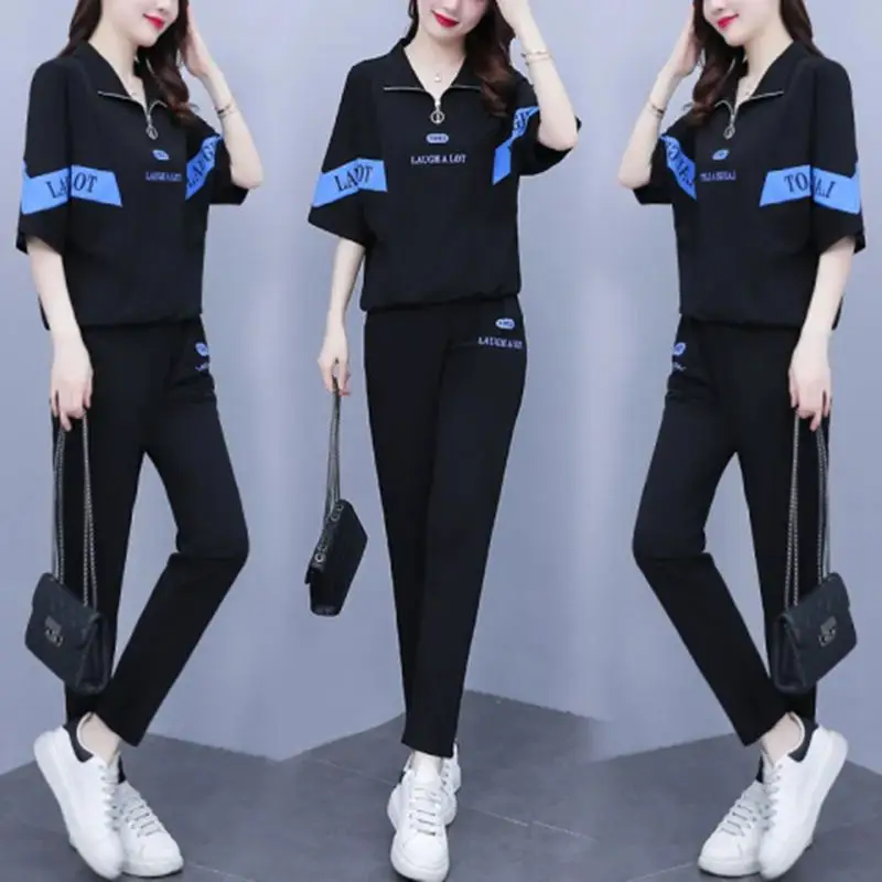 2026 Summer Black Casual Women's 2-Piece Set - Image 6