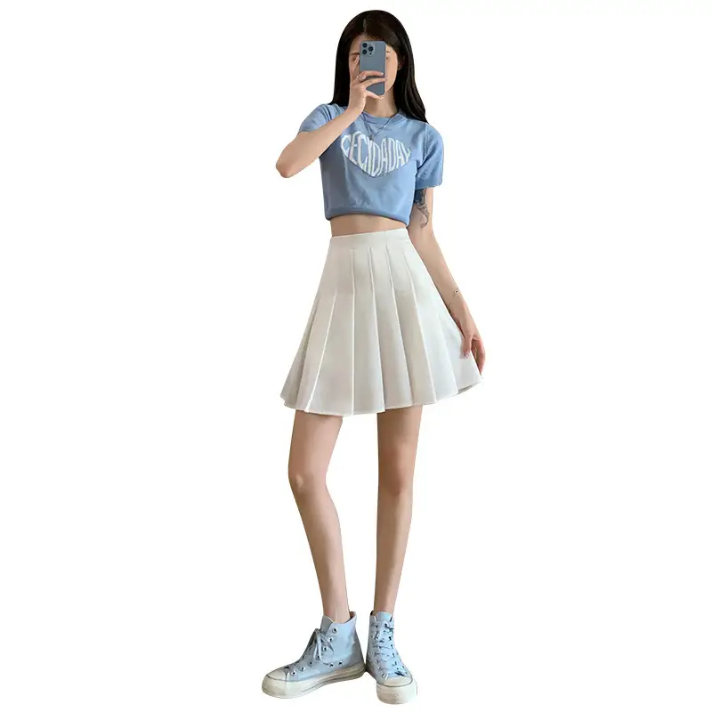 Elastic Pleated Skirt Women's Half Skirt Summer Wear 2026 - Image 11
