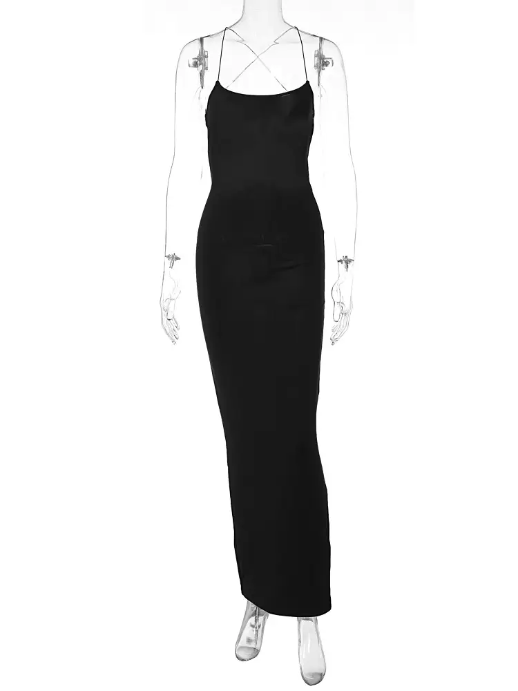Black Backless Slim Fit Dress for Women 2025 โ feature 29