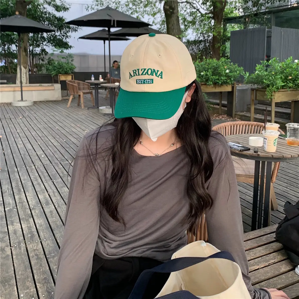 Women Linen Cap Retro Green Sun Protection - Image 8