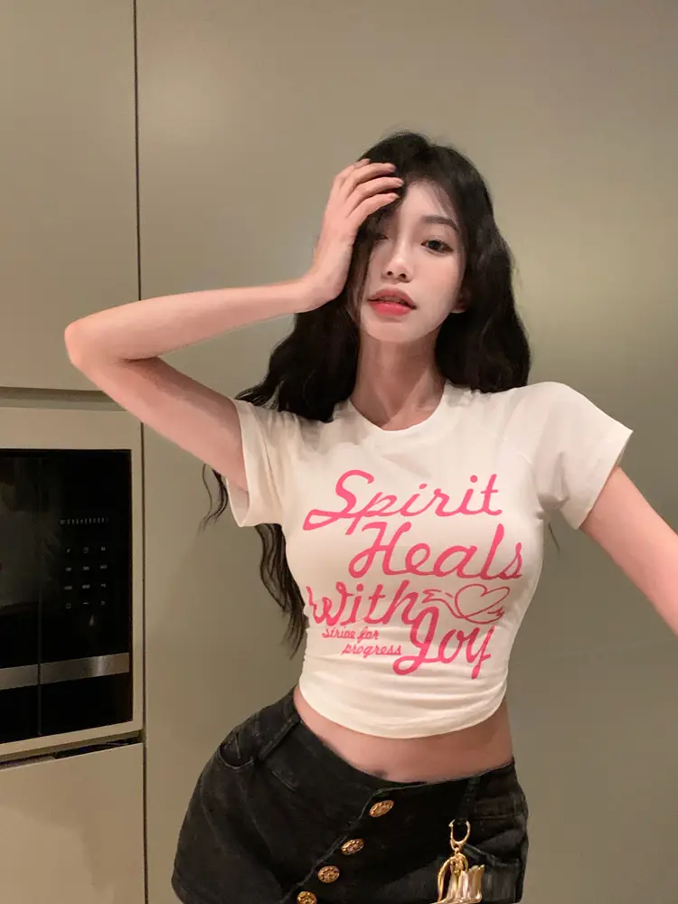 Women Spirit Heals With You Printed T-Shirt White - Image 4