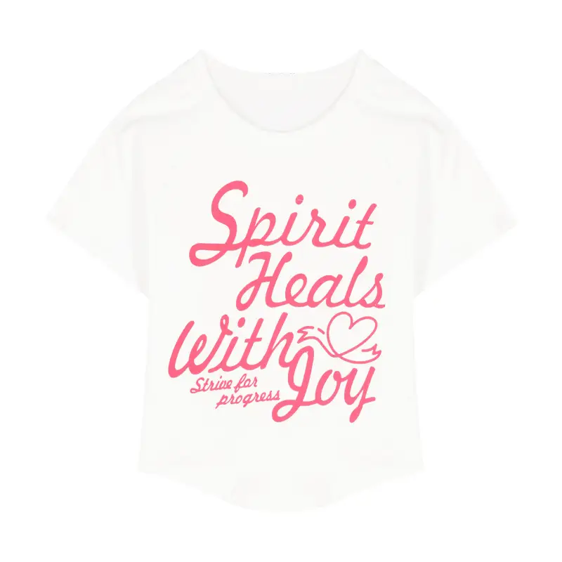 Women Spirit Heals With You Printed T-Shirt White