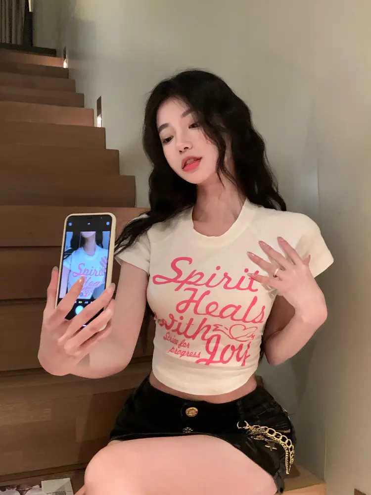Women Spirit Heals With You Printed T-Shirt White — feature 7