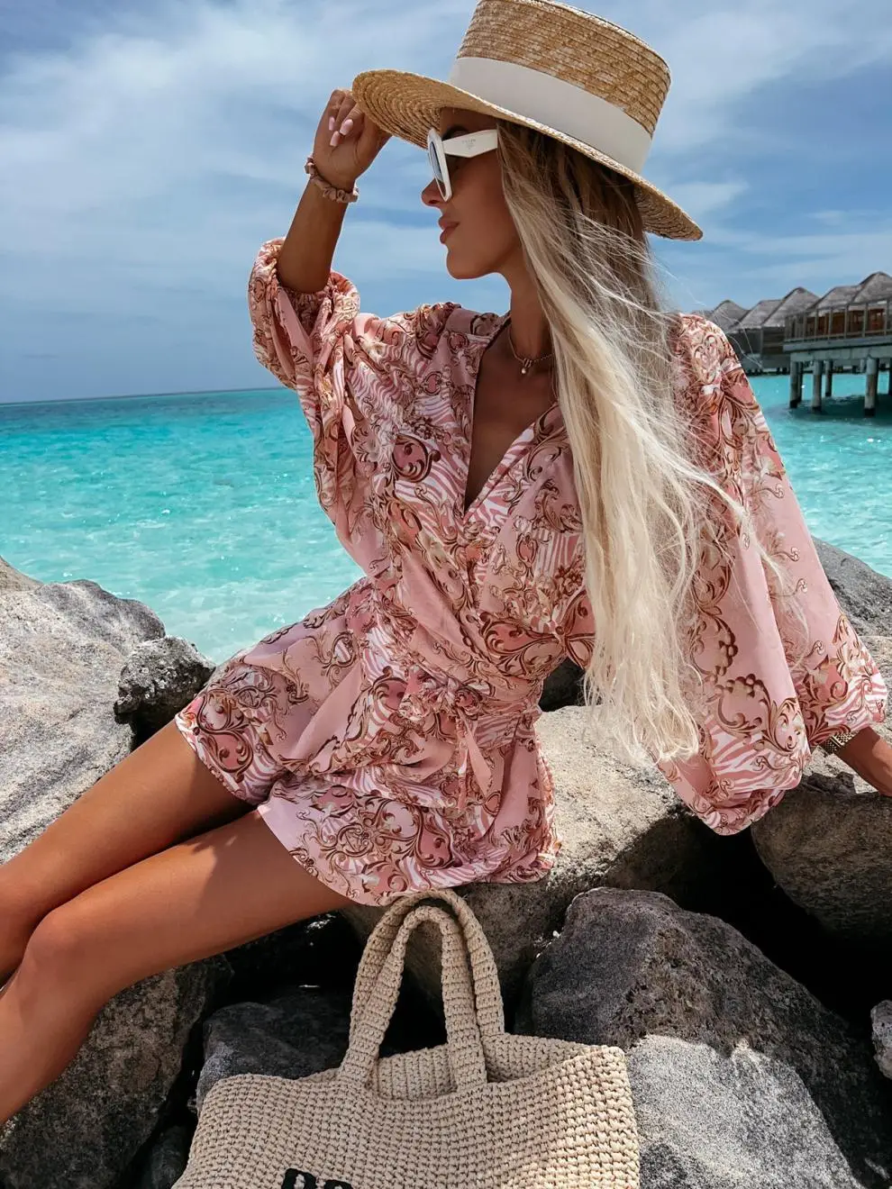 2023 New Rainforest Bell Sleeve Shorts Jumpsuit — feature 18