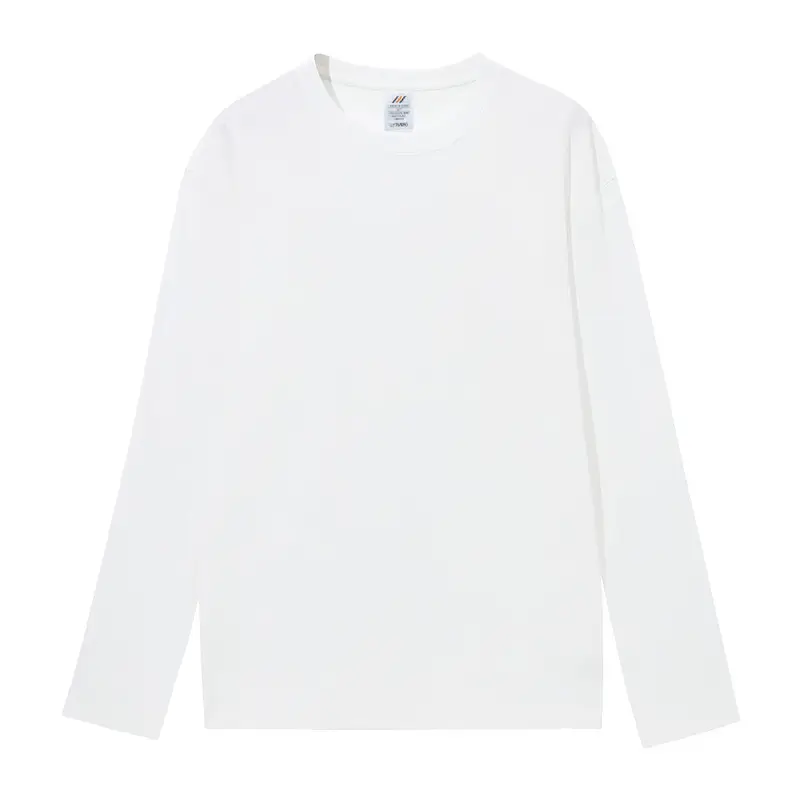Men Long Sleeve Pure Cotton T-Shirt Grey - Image 13