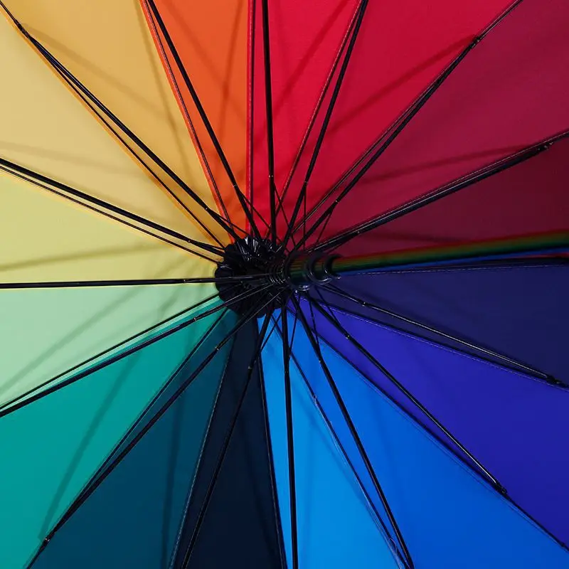 16-strand Rainproof Umbrella Blue 110cm Large