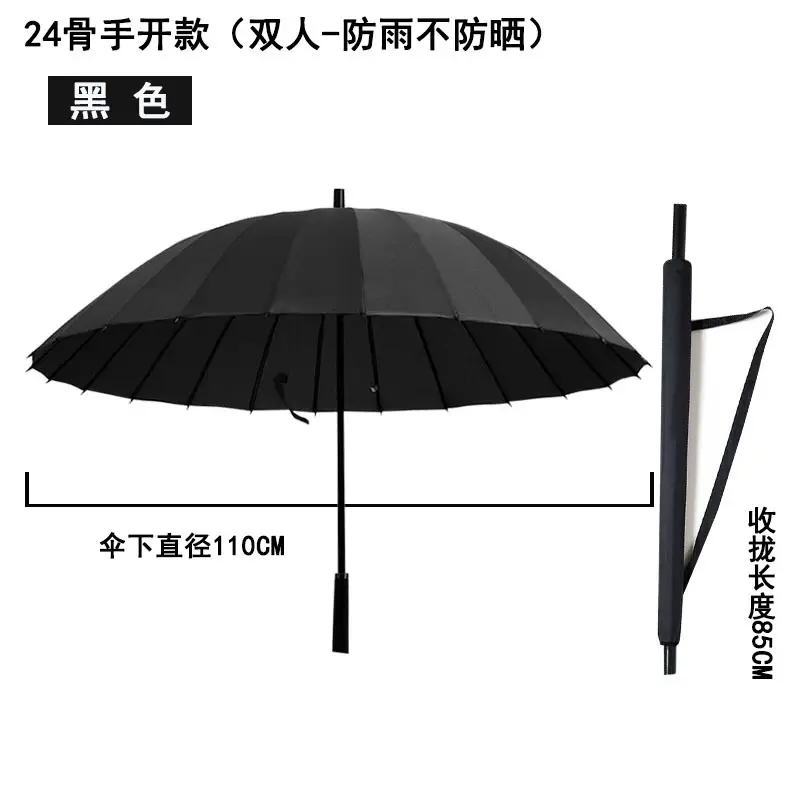 16-strand Rainproof Umbrella Blue 110cm Large