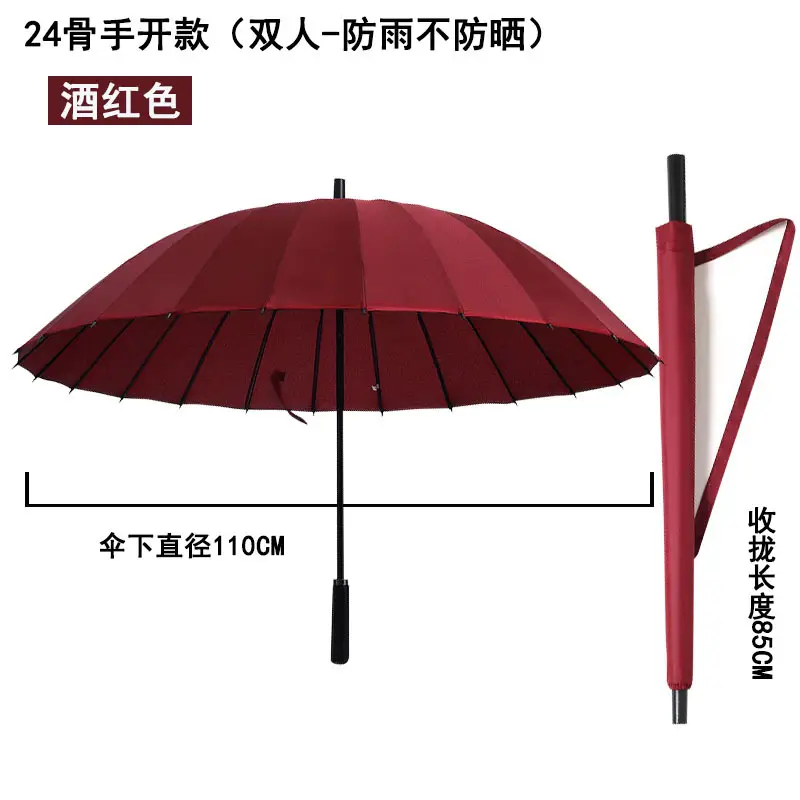 16-strand Rainproof Umbrella Blue 110cm Large