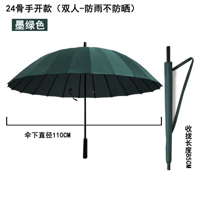 16-strand Rainproof Umbrella Blue 110cm Large