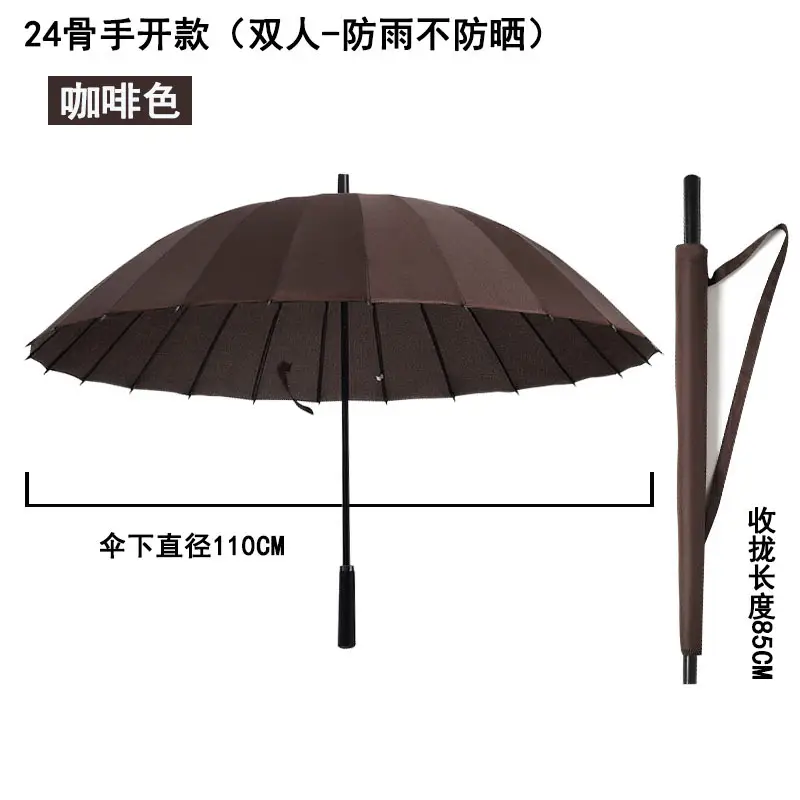 16-strand Rainproof Umbrella Blue 110cm Large