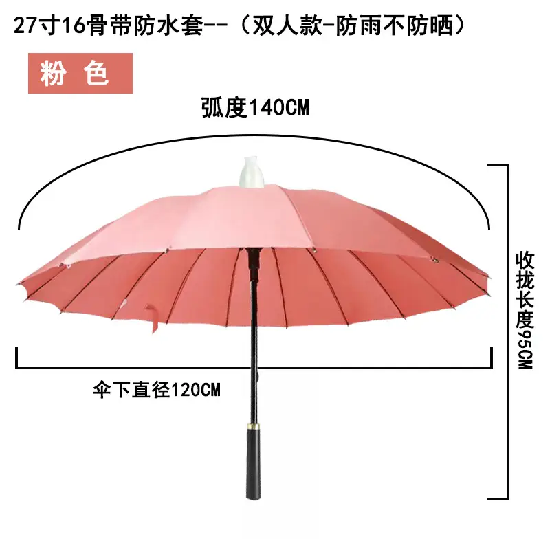 16-strand Rainproof Umbrella Blue 110cm Large