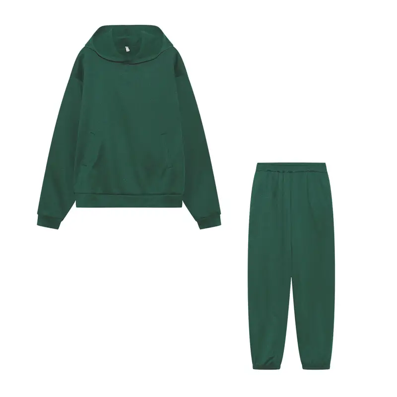 Women's Blue Hoodie & Pants Sweatshirt Set Winter Casual — feature 19