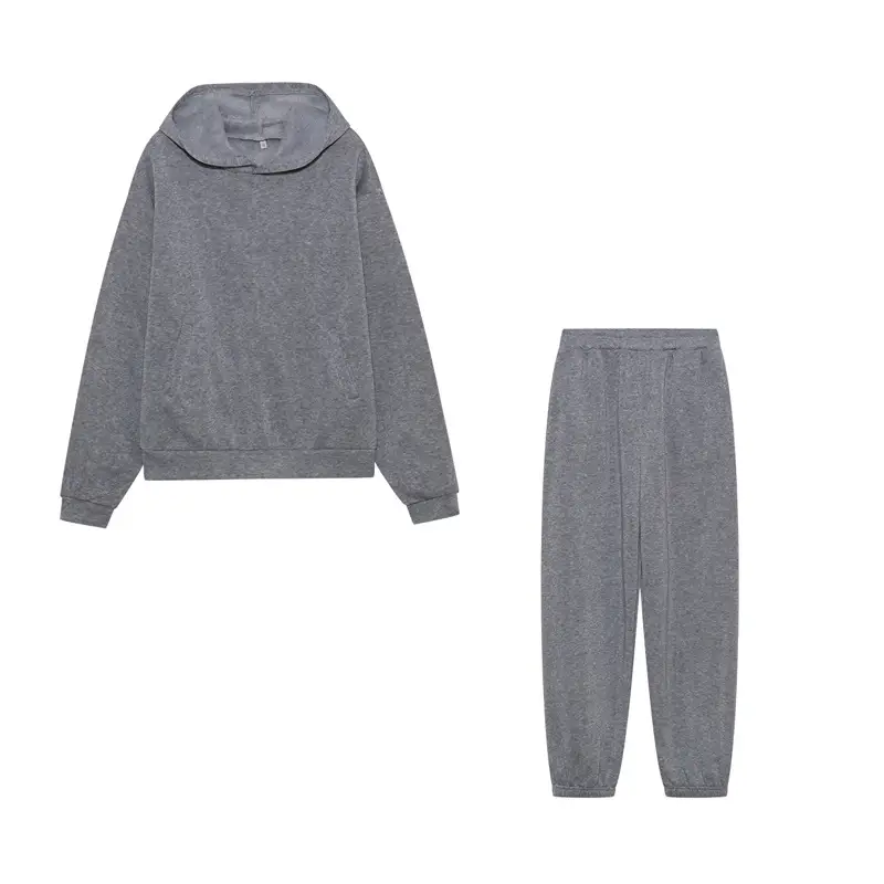Women's Blue Hoodie & Pants Sweatshirt Set Winter Casual — feature 20