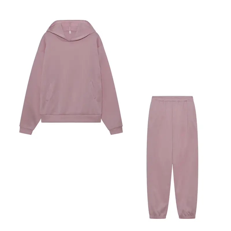 Women's Blue Hoodie & Pants Sweatshirt Set Winter Casual — feature 21