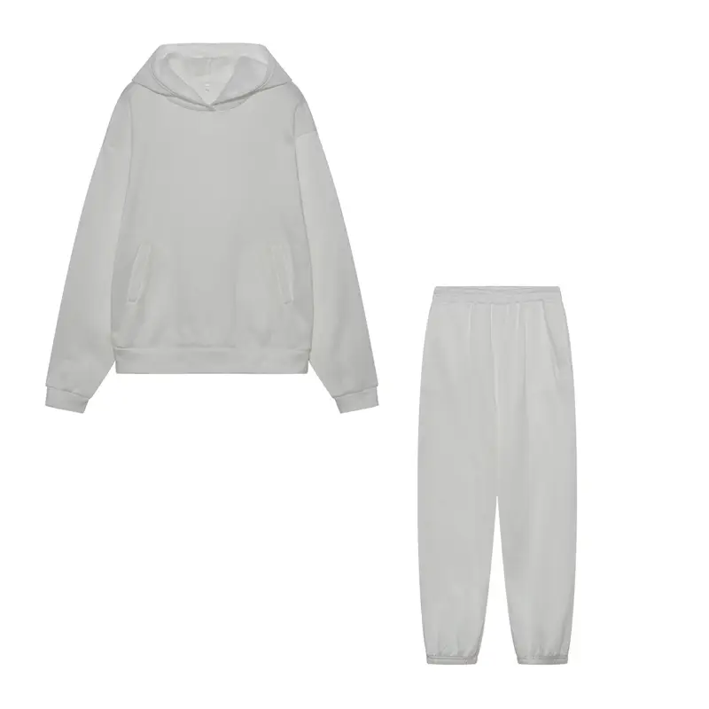 Women's Blue Hoodie & Pants Sweatshirt Set Winter Casual