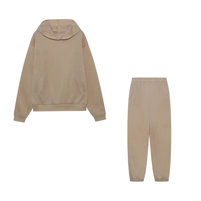 Women's Blue Hoodie & Pants Sweatshirt Set Winter Casual