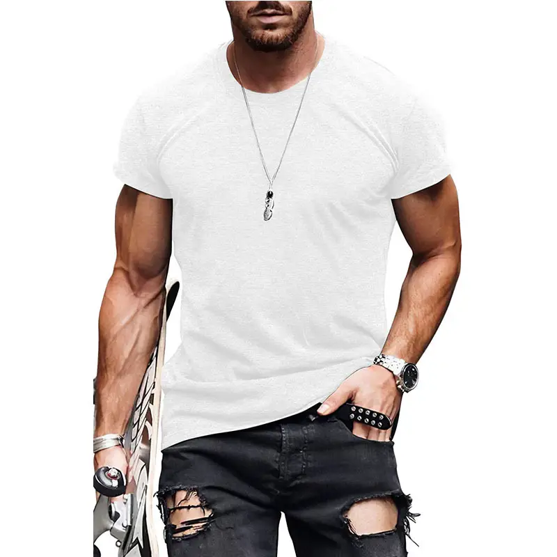 Men Black Graphic T-Shirt Casual Short Sleeve - Image 10