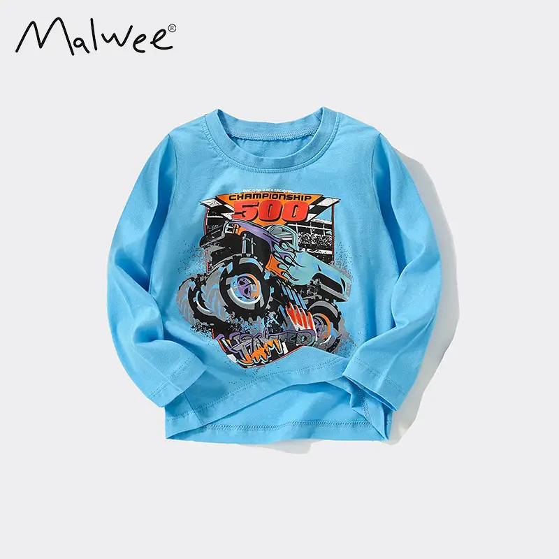 Malwee Boys Long Sleeve Printed T-Shirt Mint Green - Image 23
