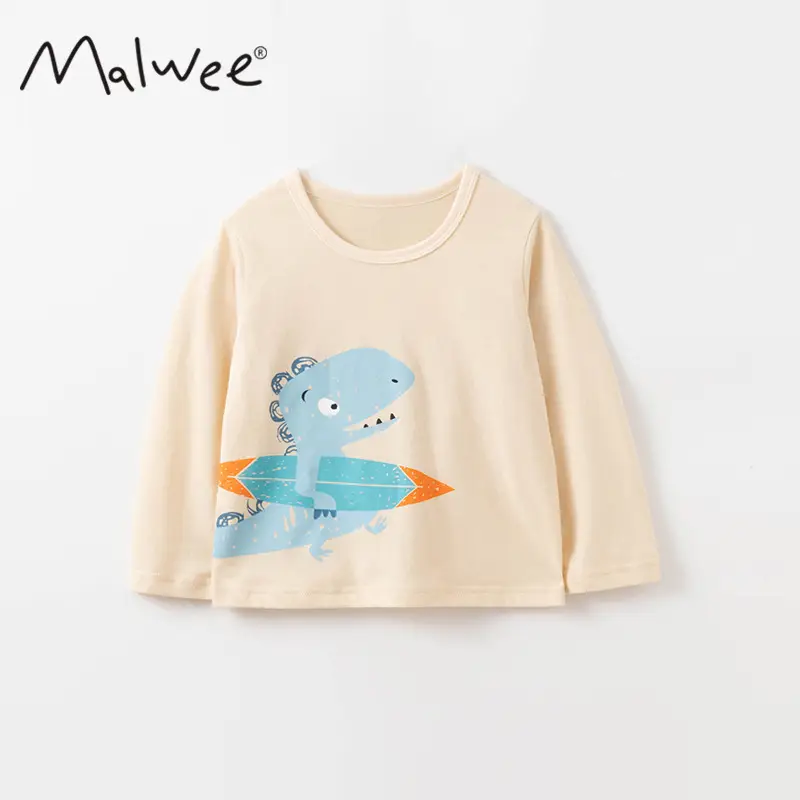 Malwee Boys Long Sleeve Printed T-Shirt Mint Green - Image 8