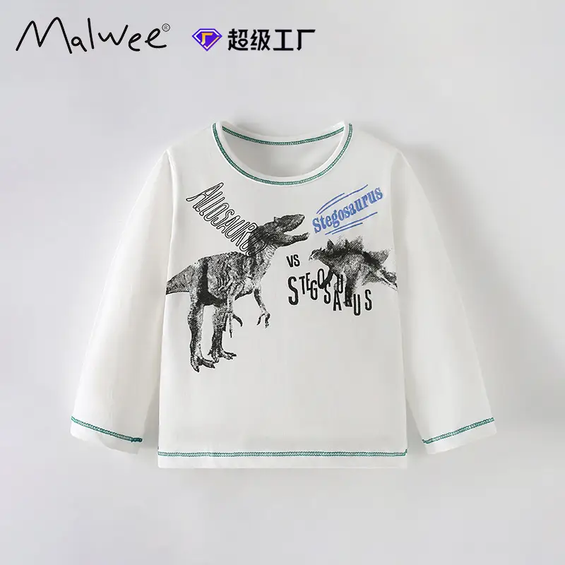 Malwee Boys Long Sleeve Printed T-Shirt Mint Green - Image 13