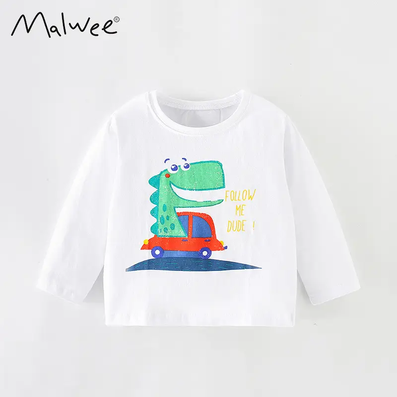 Malwee Boys Long Sleeve Printed T-Shirt Mint Green - Image 2