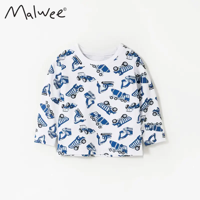 Malwee Boys Long Sleeve Printed T-Shirt Mint Green - Image 15