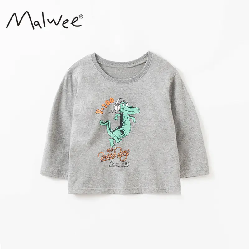 Malwee Boys Long Sleeve Printed T-Shirt Mint Green - Image 20