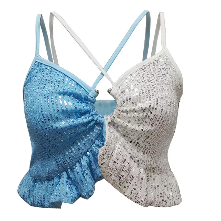 Red Sequin Vests Strap Bra European American Cross Border - Image 5