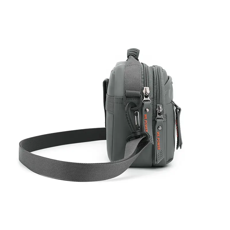 Waterproof Men's Crossbody Bag Grey - Image 7