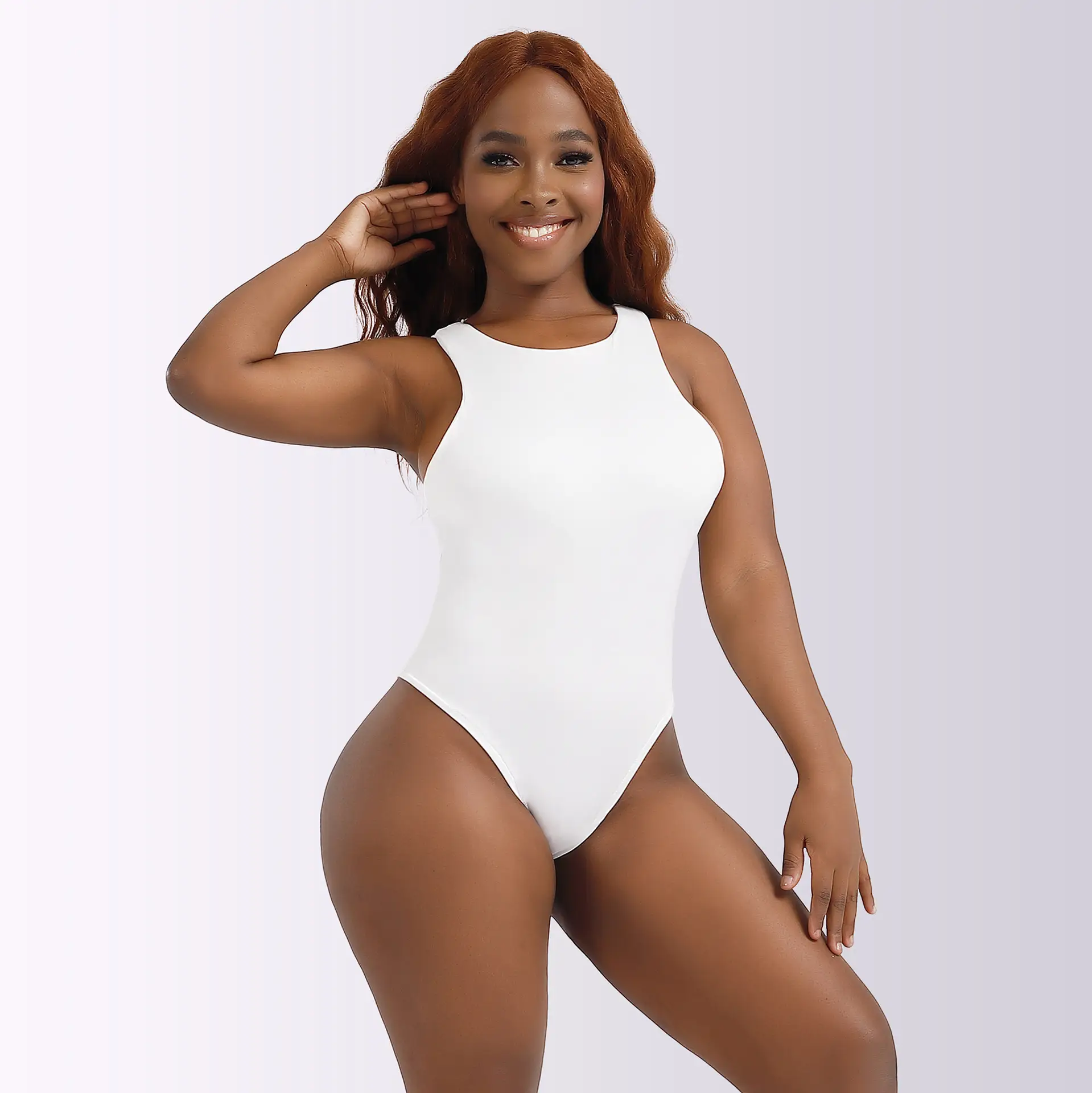 Women's Tight Fitting Sleeveless Jumpsuit Solid Color — feature 15