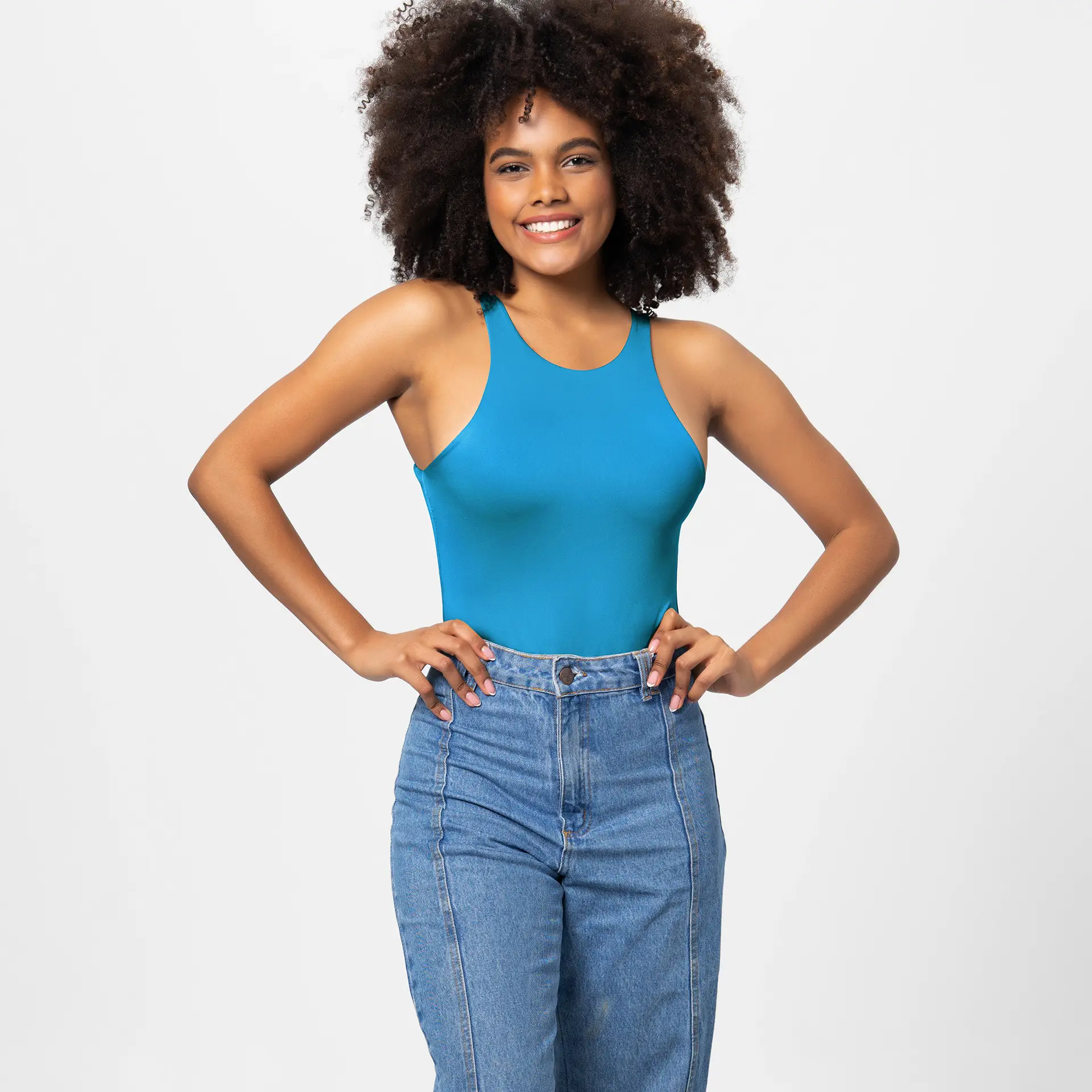 Women's Tight Fitting Sleeveless Jumpsuit Solid Color — feature 21