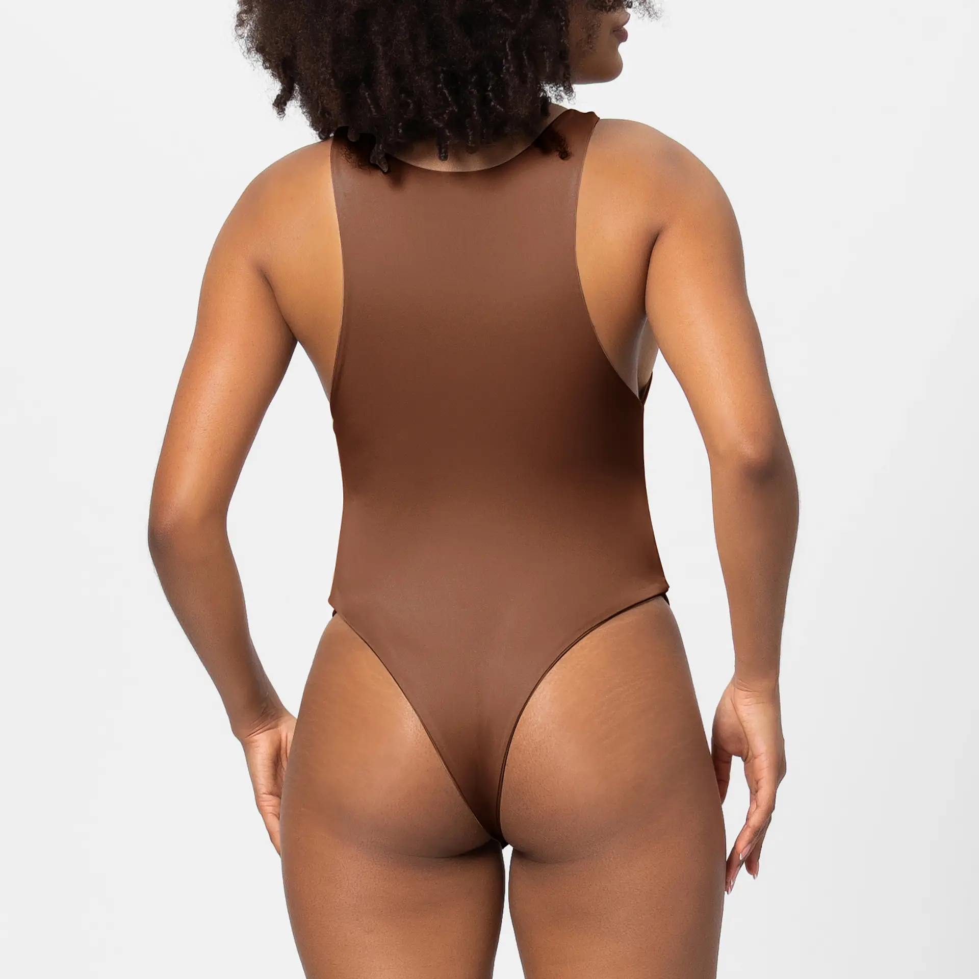 Women's Tight Fitting Sleeveless Jumpsuit Solid Color — feature 28