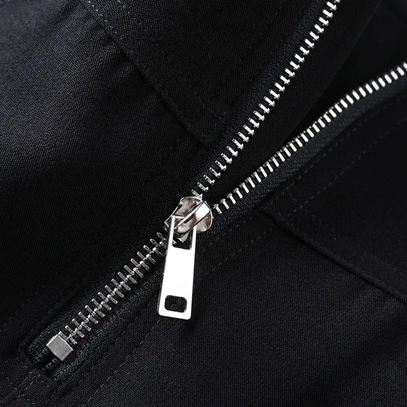 Women Slim Fit Zip Front Shorts Plus Size Black - Image 5